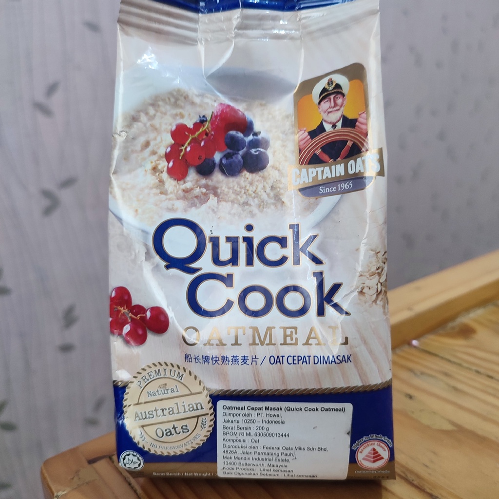 

Oatmeal Quick Cook Captain Oats 200 gram