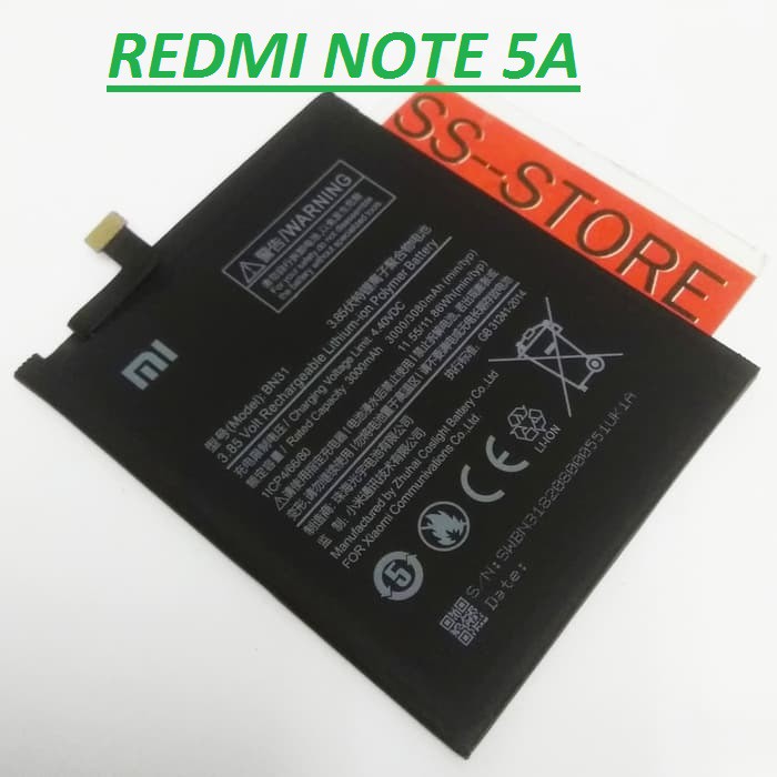 Baterai Battery Batre Xiaomi Redmi Note 5A BN31 ORIGINAL 100%