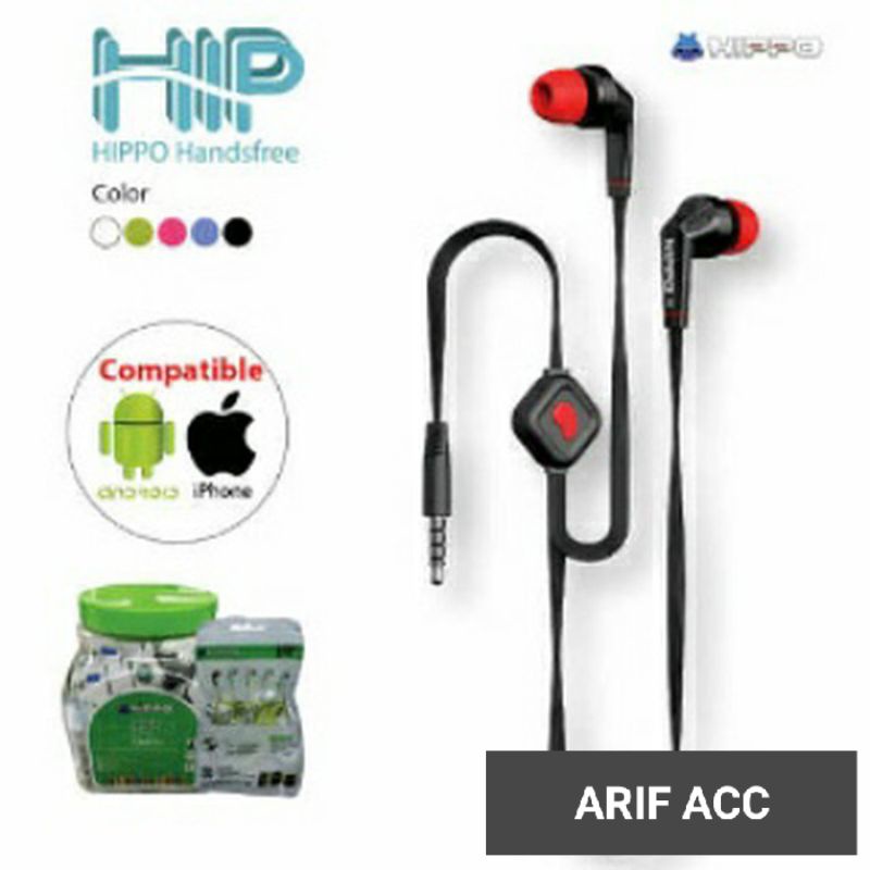 Hippo Hip Handsfree hippo Earphone hippo Headset hippo original