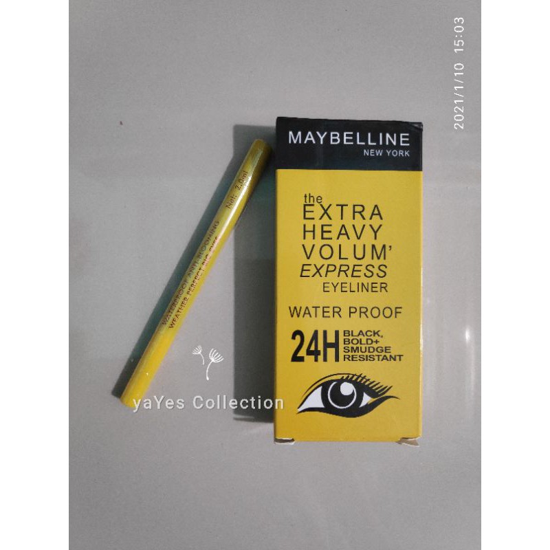 Maskara Eyeliner Eyebrow 2 in 1 pen Maybelline mebeline maybelin 2in1 magnum