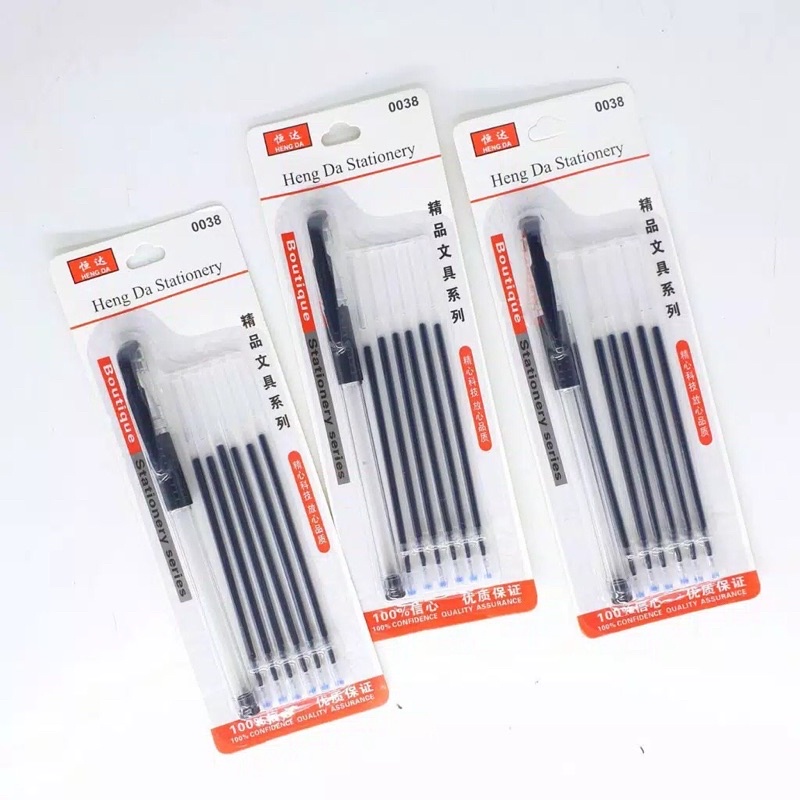 

Pulpen Gel Set Refill Isi 6 pcs 6pcs Tinta Pena Pen Bolpen Bolpoin Bolpoint Ballpoint Black Hitam Perlengkapan Menulis Alat Tulis
