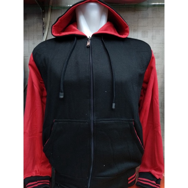 JAKET HOODIE VARSITY ZIPPER RAGLAN POLOS UNISEX PRIA &amp; WANITA BANYAK WARNA