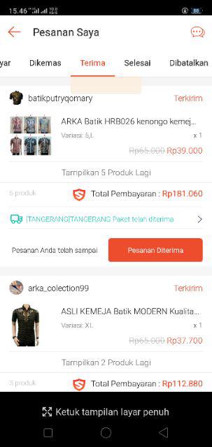 Asli Kemeja Batik Modern Kualitas Original Hem Pendek Motif Koko Sapto Kholis Pekalongan Murah Keren