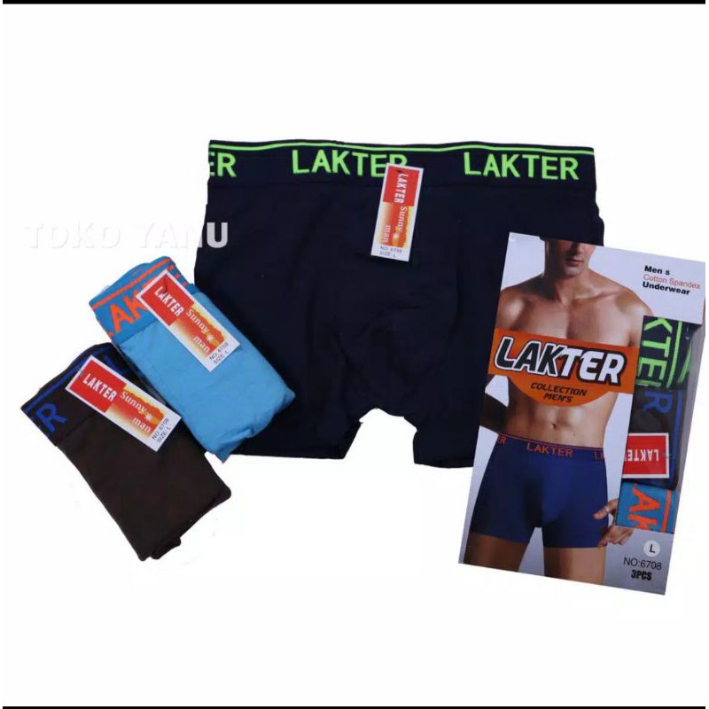 Pop/boxer pria Lakter /Box isi 3pcs