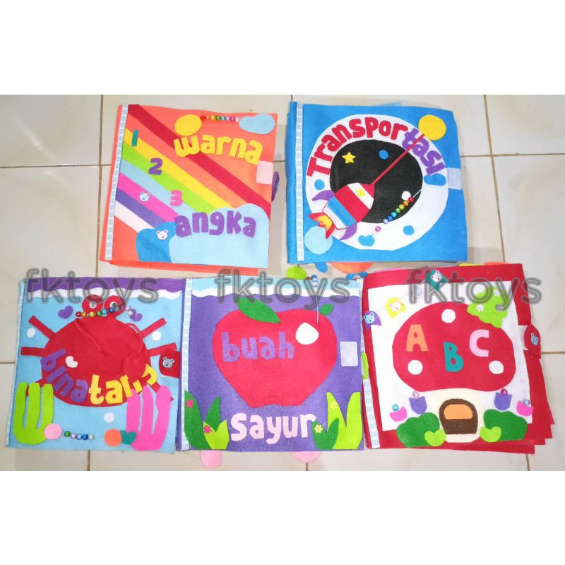 Buku Flanel edukasi Busy book mainan edukasi