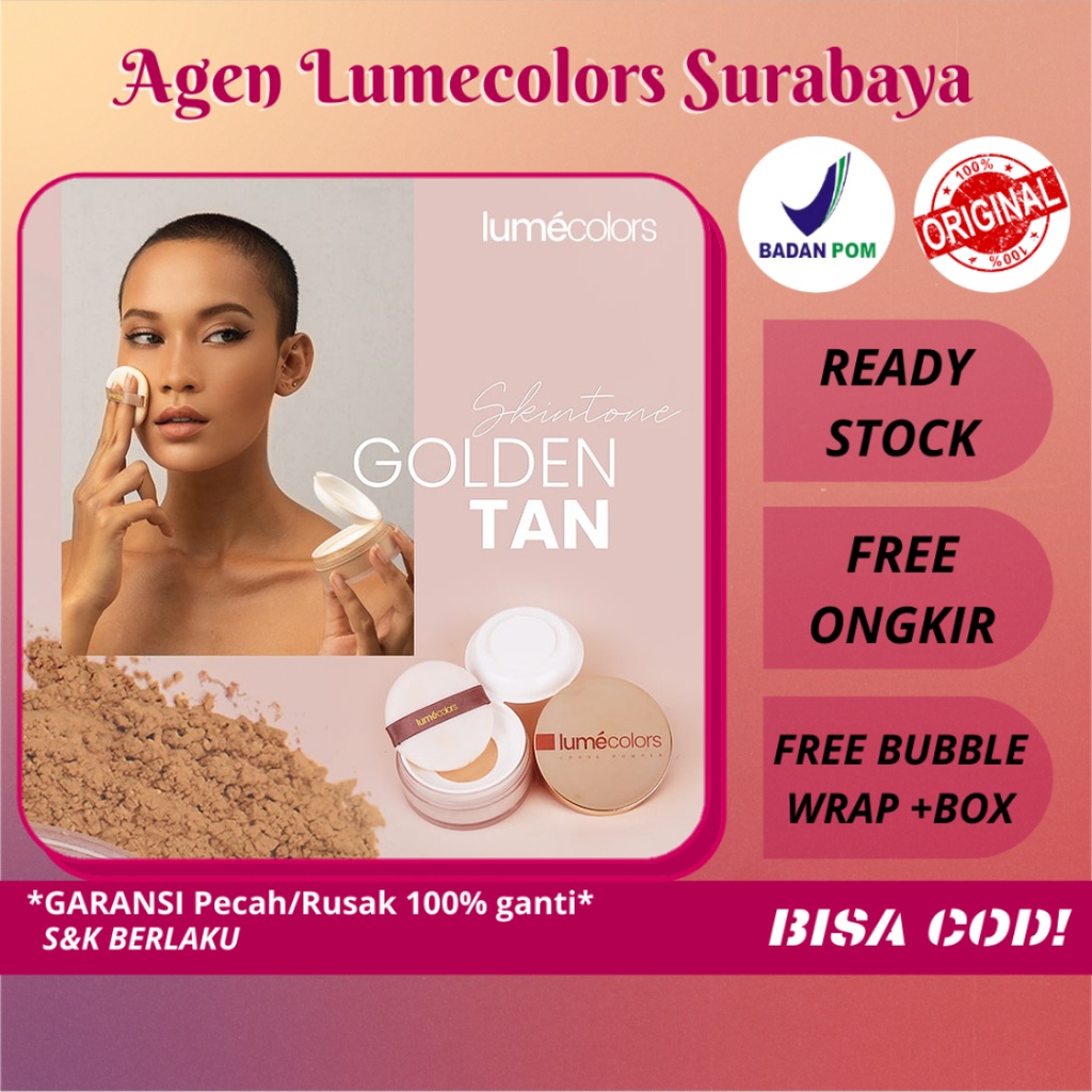 Loose Powder Lumecolors Golden Tan, Bedak Tabur Lumecolors Golden Tan, Loose Powder Lumecolors Oil C