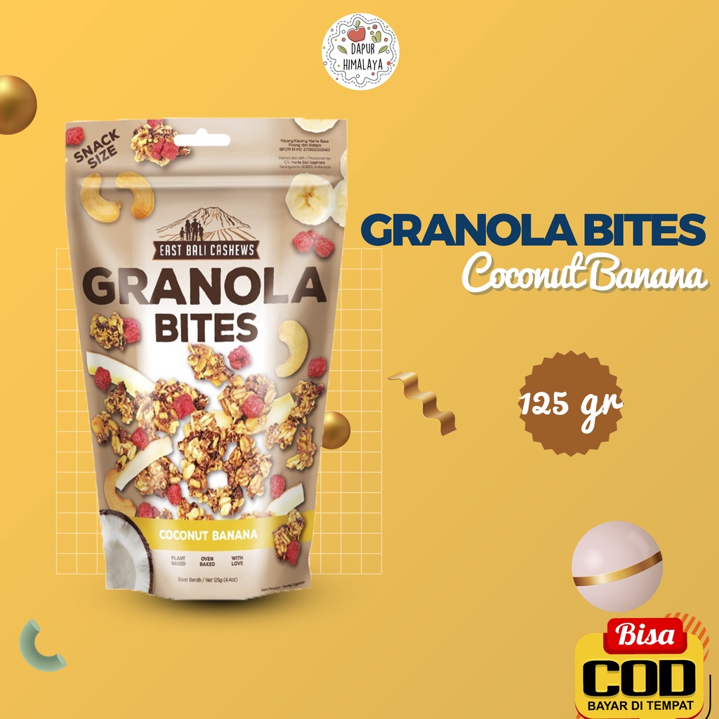 

GRANOLA BITES COCONUT BANANA 125GR GRANOLLA SEREAL SEHAT SARAPAN PRAKTIS MAKANAN DIET CAMILAN SNACK CEMILAN KETO PENURUN BERAT BADAN PELANGSING TEH CELUP JATI CINA MIE SHIRATAKI SIRATAKI BERAS PORANG CHIA CIA SEED BERAS MERAH DEBM FITBAR JSR BASAH KERING