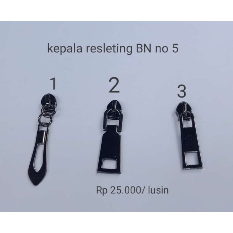 kepala resleting Black nikel