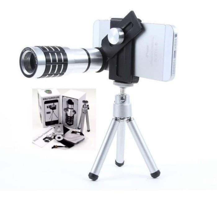 Lensa Telezoom Teleskop Tele Zoom Kamera HP Telescope Mobile Phone 12x