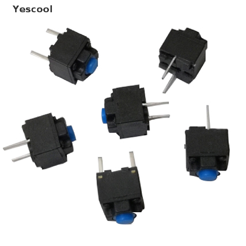 Yescool 10pcs Saklar Micro Switch Tekan Ukuran 6x6 X 7.3mm