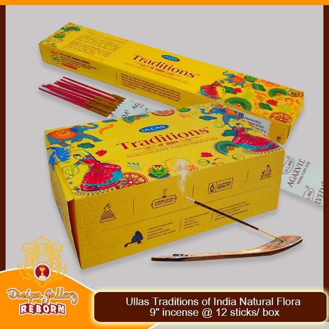 Ullas Traditions of India Natural Flora 9&quot; incense @ 12 sticks/ box