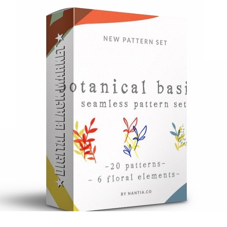 Botanical Basics Vector Pattern Set - Vector Designs