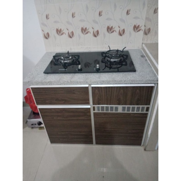 kitchen set murah bahan aluminium anti rayap dan cropos