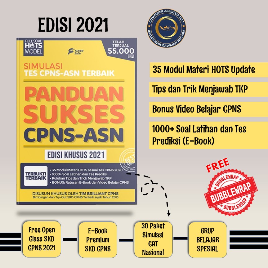 Panduan Sukses Cpns Asn Buku Briliant Ujian Cpns Skd Kedinasan Edisi 2021 Shopee Indonesia