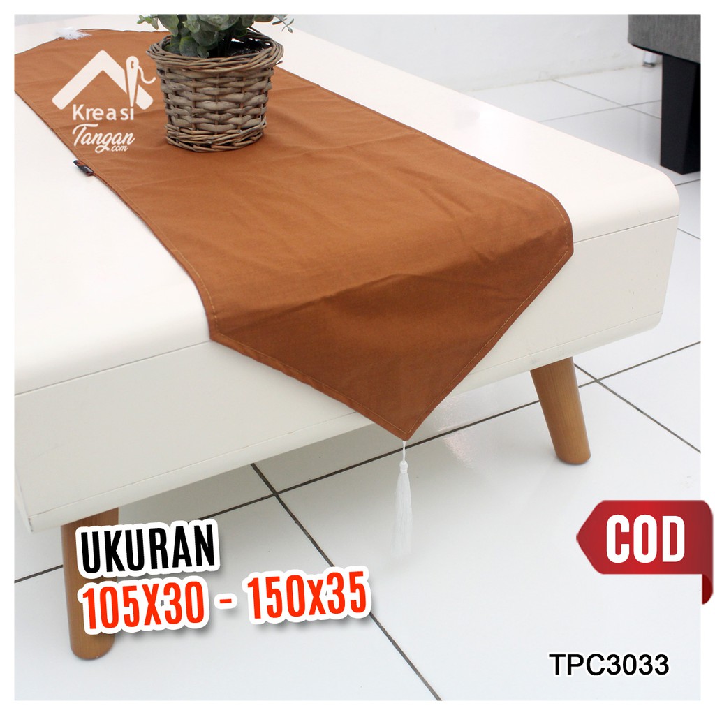 Taplak Meja Polos Table Runner POLOS Ukuran 105x30 &amp; 150x35 (TPC3033)