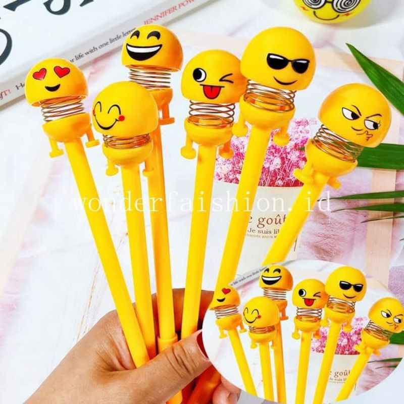 

[TERMURAH BnRshop] Pulpen gel karakter emoji