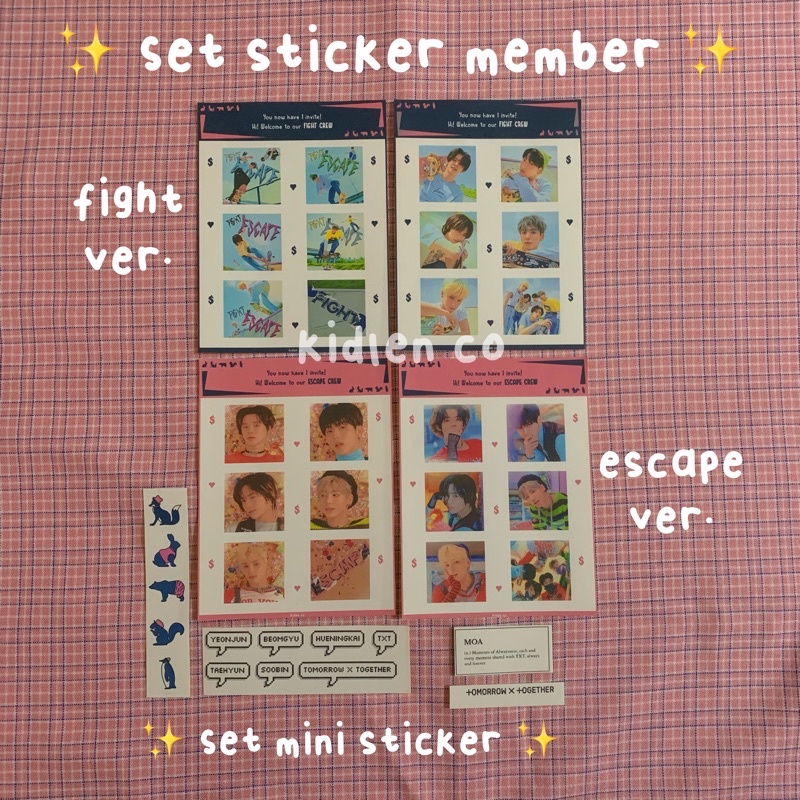 premium fankit fight or escape ver ♡ paket hemat fan kit tccfoe the chaos chapter ver ♡ pas photo foto sticker stiker photocard photostrip polaroid bookmark kpop txt mini cute gift hadiah kado ♡ grup yeonjun soobin beomgyu taehyun hueningkai