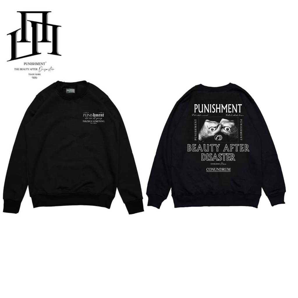 Jaket Sweater Crewneck PUNISHMENT SERIES – Fashion Trendy Casual Unisex Good Brand Quality 99% Realpict