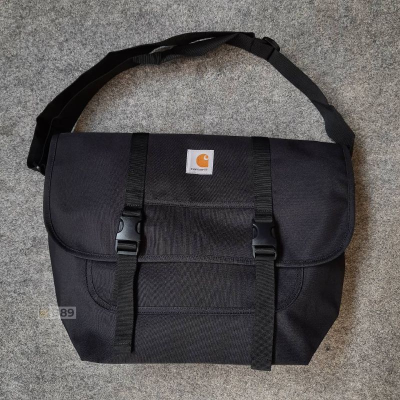 TAS SELEMPANG CARHARTT WIP PARCEL BAG ORIGINAL - BLACK