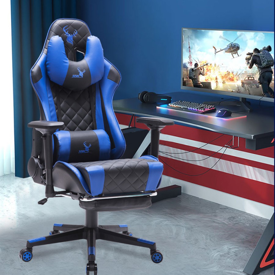 SAGE SG5 Chair Kursi bangku GAMING game With Footrest 180° SG-5