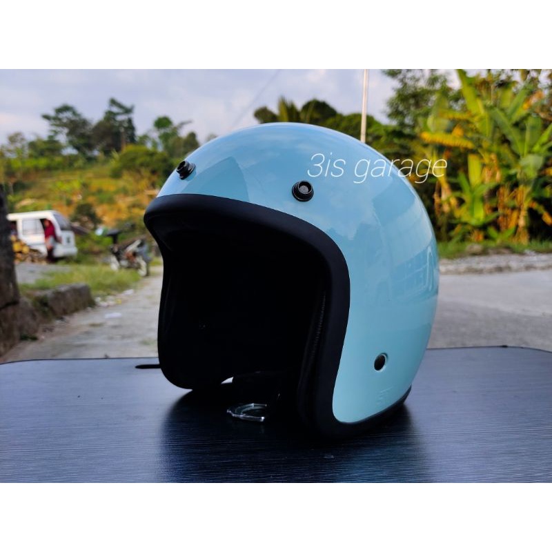 HELM SLIM HEAD RETRO CLASSIC BUSA SEMI KULIT