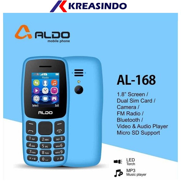Hp Murah ALDO AL168 AL-168 Candybar garansi Resmi