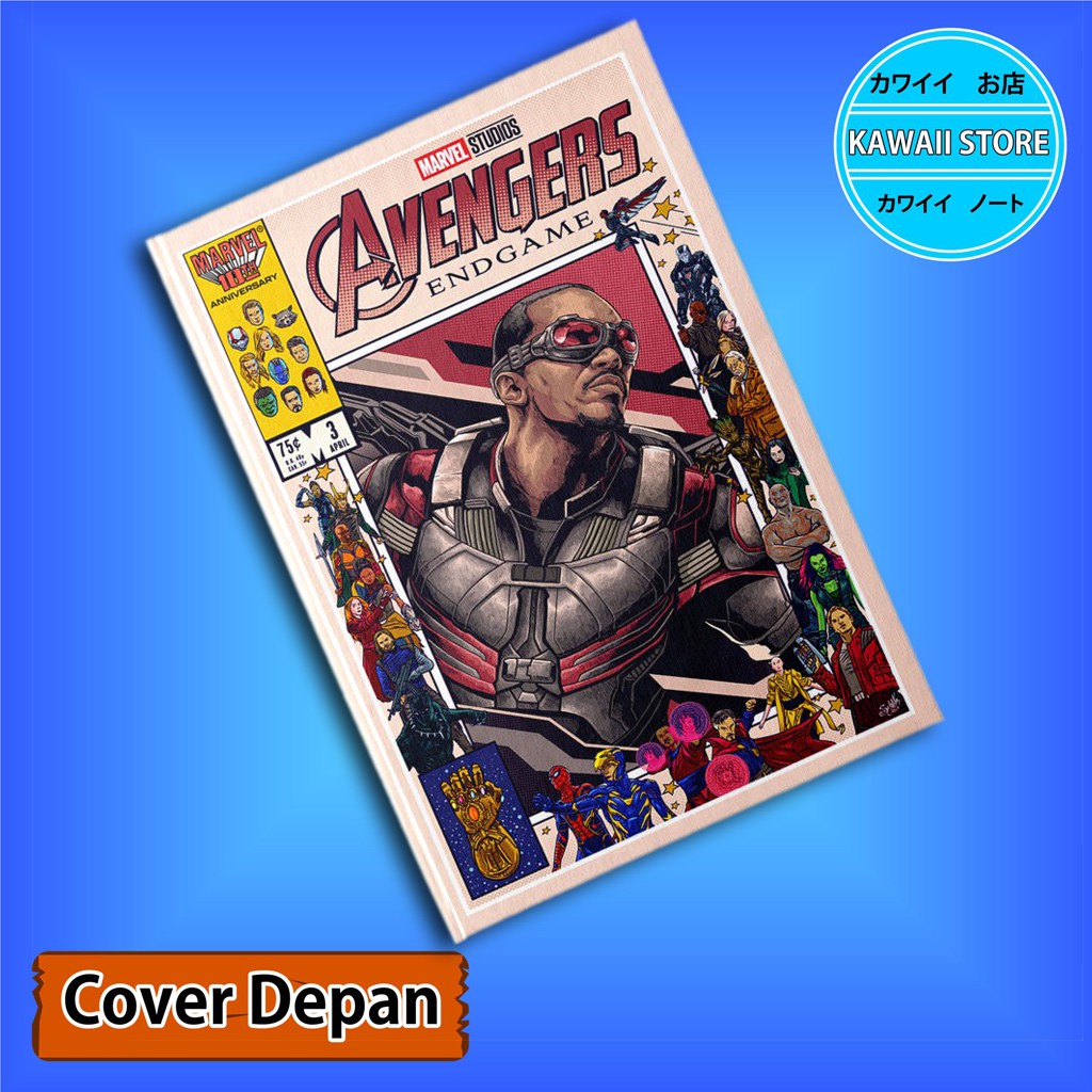 

Notebook / Pocket book Hard Cover Marvel AVENGER FALCON uk A5 & A6 / Notes Book