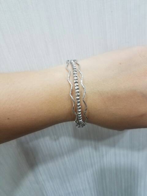 Gelang kroncong elastis silver 925 | gelang perak asli