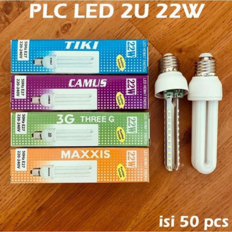 Lampu LED PLC 22w CAMUS 3G Putih 6500K Cool Daylight Hemat Energy Lampu Jari 22 Watt E27 Bohlam Xl White 22 W Cahaya Nyaman Dimata Termurah Terlaris