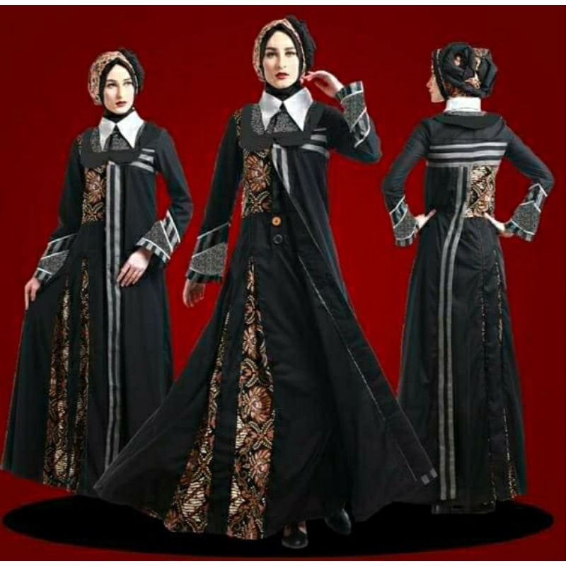 Gamis Batik Modern. Gamis Kondangan terlaris.Gamis Best seller Esme