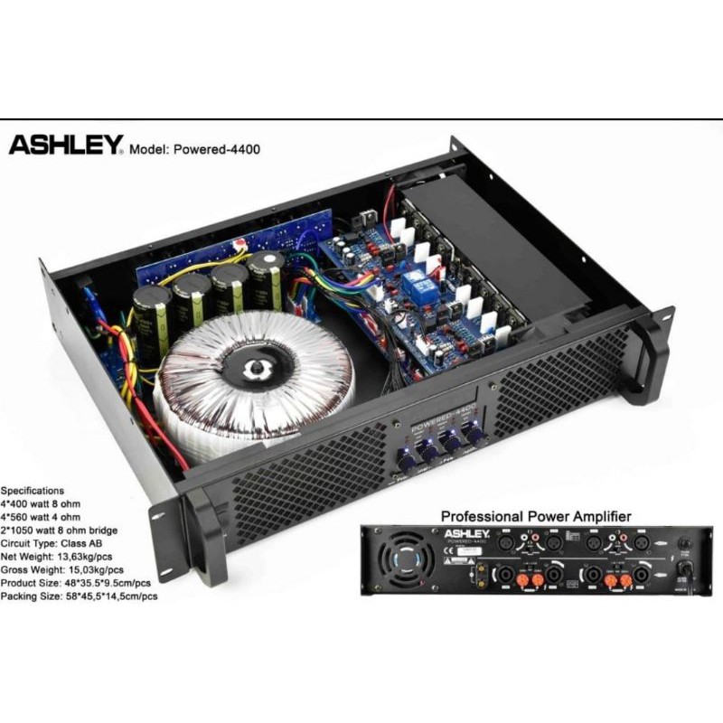 Power 4 Channel Ashley Powered4400 Powered 4400 Original Ashley