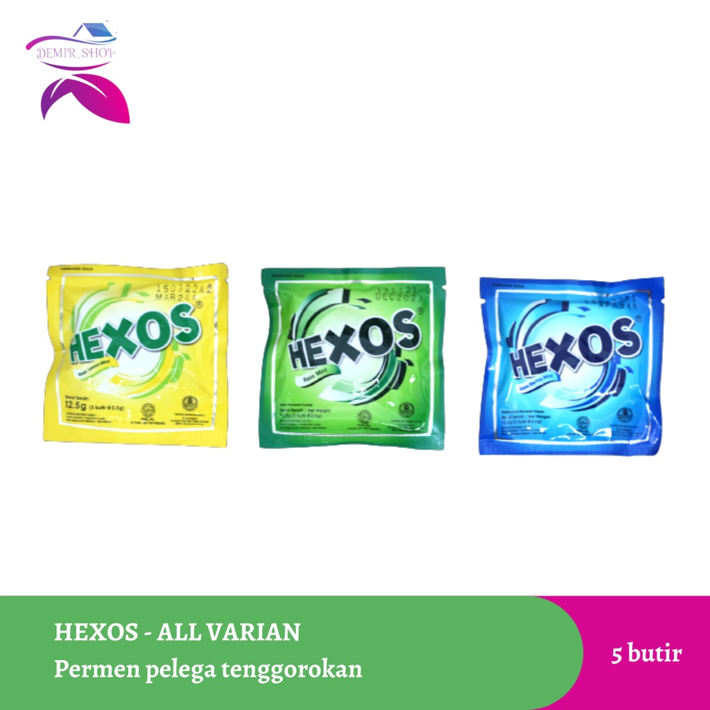 Hexos Mint Permen Pelega Tenggorokan - Sachet