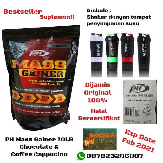 

PH Mass Gainer 10lb Susu Penambah Lemak Penggemuk Badan Membentuk Otot