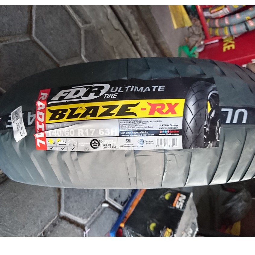 Ban RADIAL FDR Blaze RX 140/60 ring 17 ban motor Ninja CBR 250 CB150R Verza Vixion