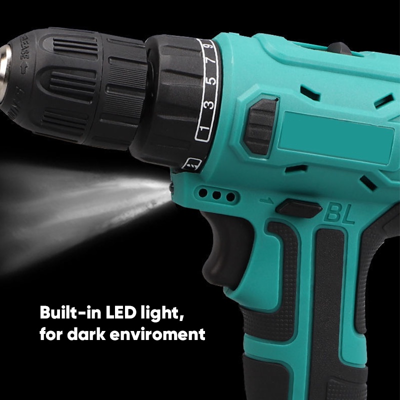 Smartfish 68V Mesin Bor Tangan Bor Listrik Handheld Power Impact Drill Set