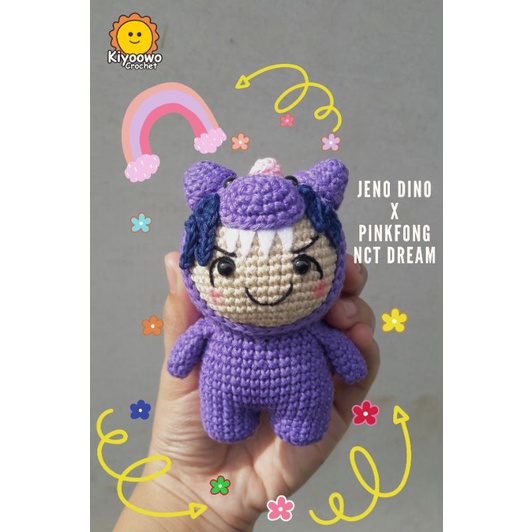 Jeno Dino X Pinkfong (NCT DREAM) / Boneka Rajut
