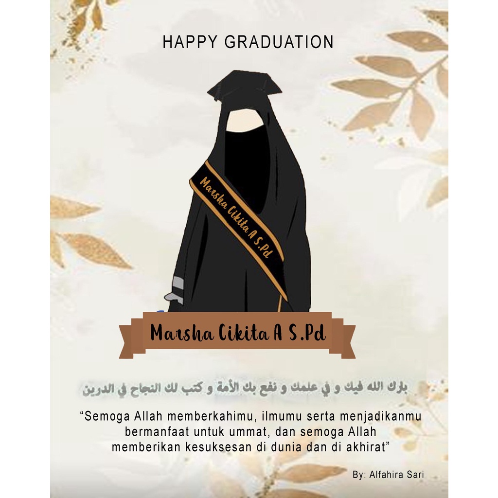 Terlaris Bingkai Foto Kado Wisuda Framgift Desain Syar'i Ukuran 10R