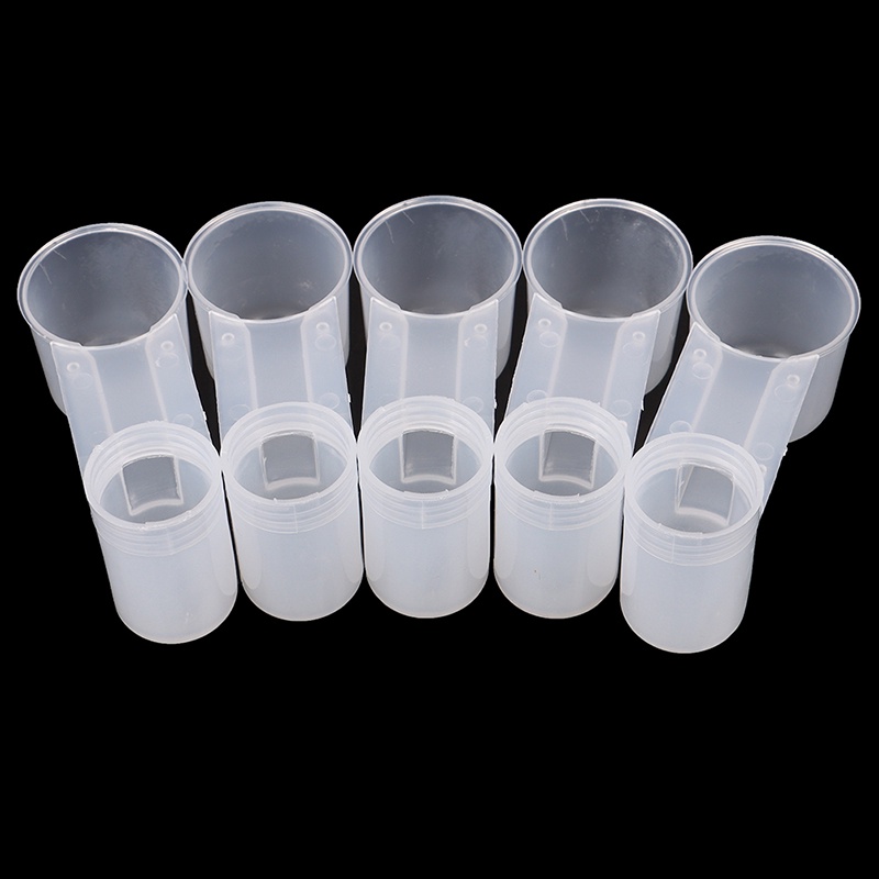 5pcs Botol Minum Pigeon Feeder Bahan Plastik Bening