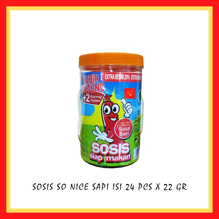 

Sosis So Nice Sapi Isi 24 pcs x 22 gr