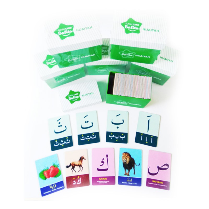 Flashcard Hijaiyah Balita Kartu Untuk Belajar Baca Mengenal Huruf Arab