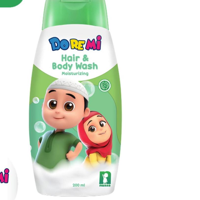 ♛ Doremi Nussa Hair & Body Wash Moisturizing 200ml + Doremi Nussa Kids Cologne Hijab 100ml ♣