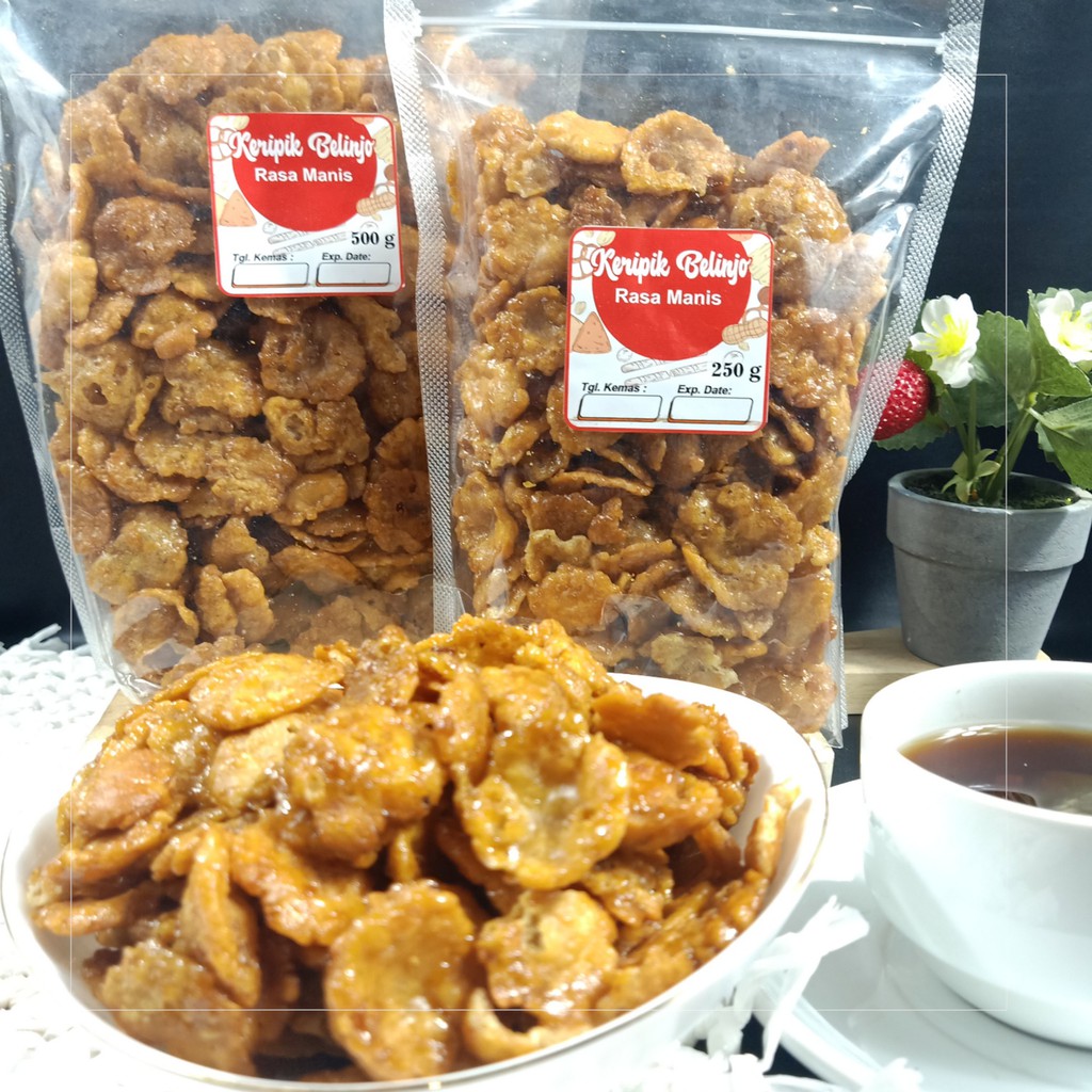 

snack kiloan emping melinjo belinjo pedas manis 1kg | jajanan jadul | makanan ringan murah
