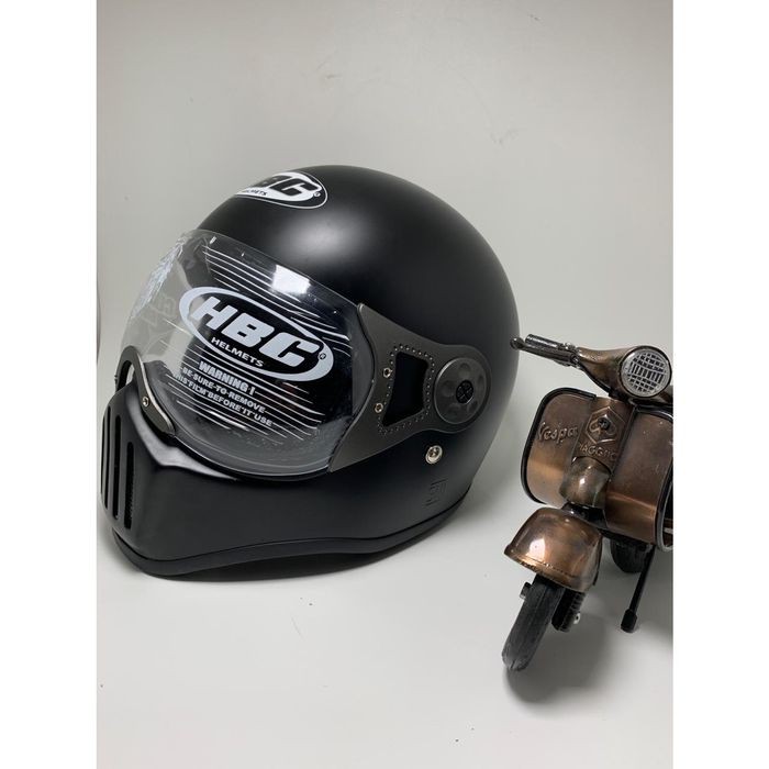 HELM CAKIL HBC PILOT VISOR BLACK DOFF ( Fullface / Retro / Klasik / Vespa )