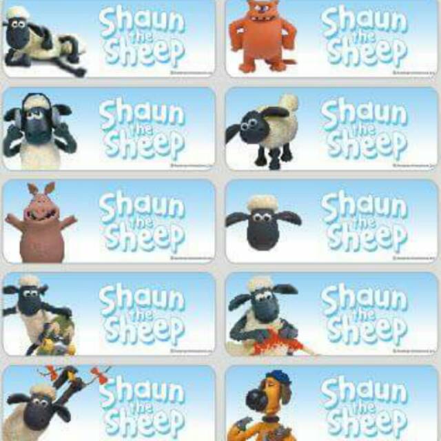 

Stiker Label Nama Waterproof Anti Air Anak Sekolah Shaun the Sheep Domba Saun Shawn