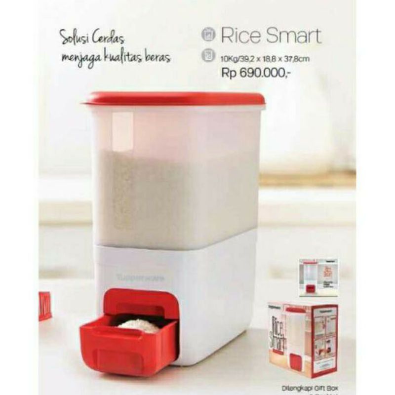 Harga promo tempat penyimpanan beras Rice smart Tupperware