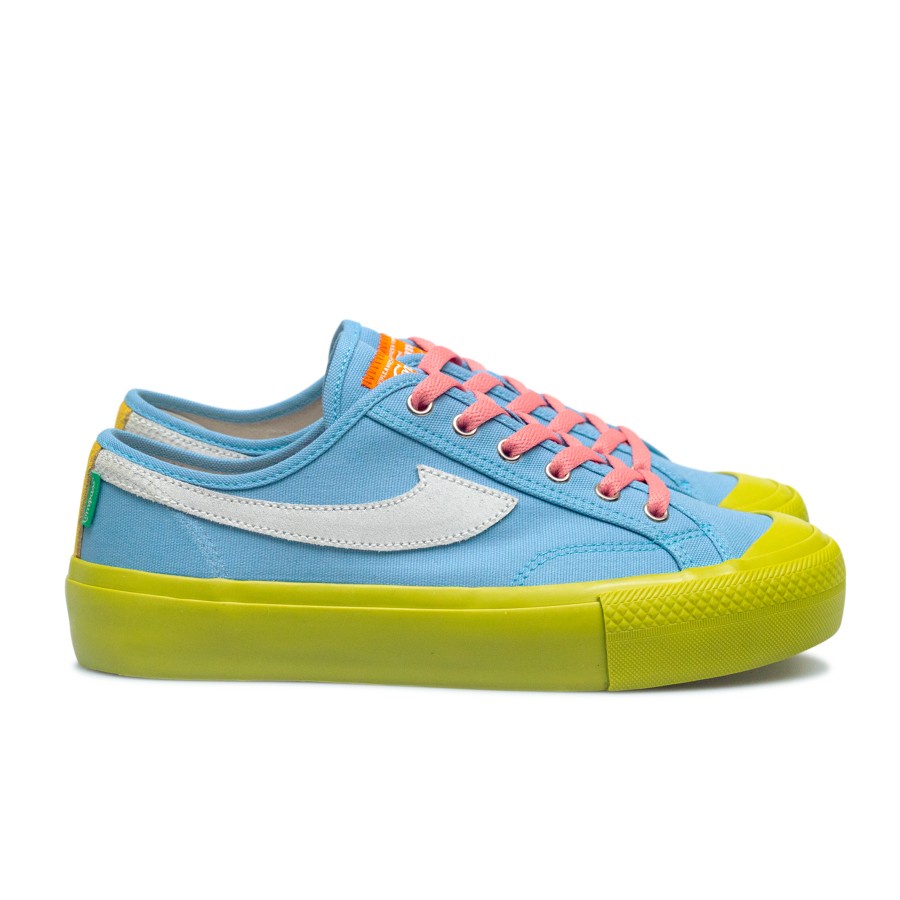 Sepatu Compass Matcha Low Version [White Matcha/Blue Matcha]-4