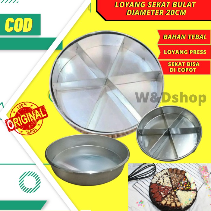 Loyang Sekat bulat 20cm-loyang sekat bulat brownies-loyang sekat bulat press murah-loyang bulat