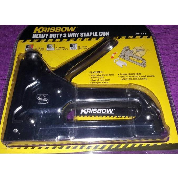 

krisbow heavy duty 3in1 staple gun / stapler manual / staples