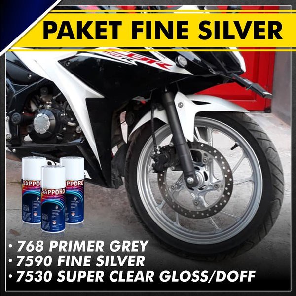Spesial Paket Cat Velg Fine Silver Sapporo Berkualitas