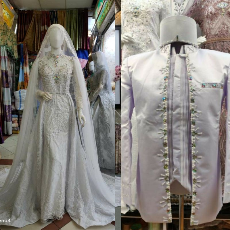 GAUN PENGANTIN COUPLE FULL PAYET SLIM BEREKOR//BASOFI